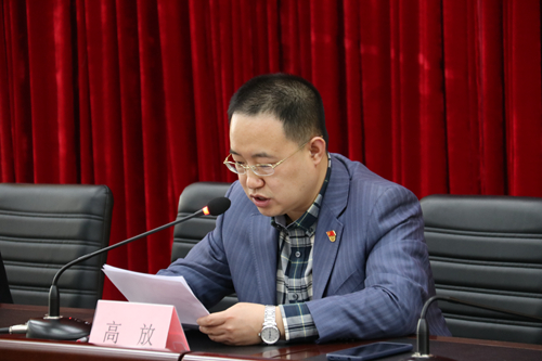 高放宣读培训方案并就有关问题进行解读